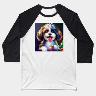 Cute Havanese Drawing Baseball T-Shirt